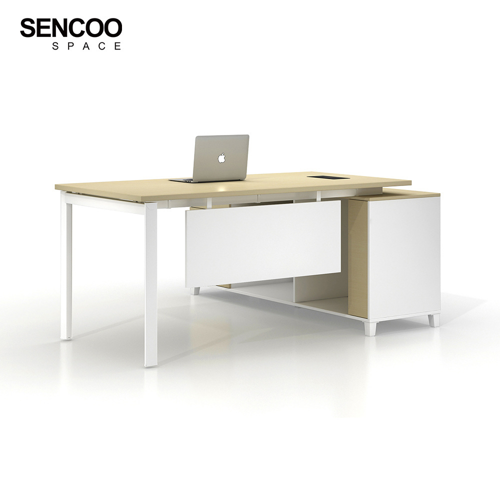 Manager desk executive office table furniture modern L shape design Office desk