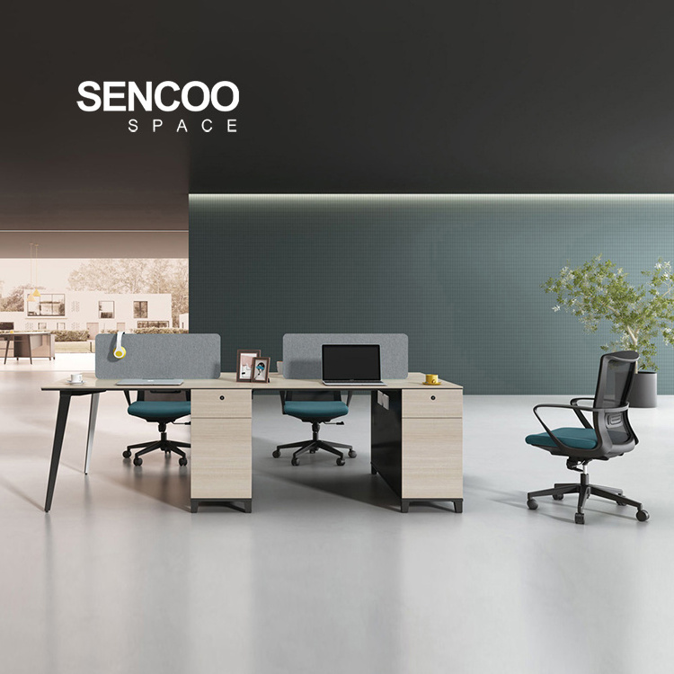 Sencoo Manufacturer Modern Modular Office Furniture Workstation 2, 4, 6 Seater Office Workstation Desk For 2, 4, 6 Person People