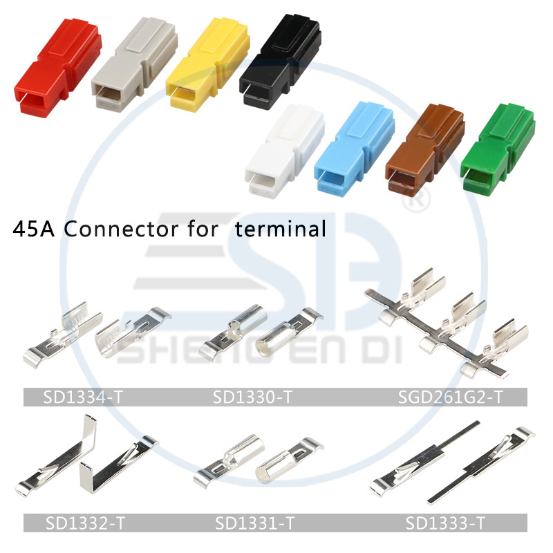 Quick connects single pole  45A 1pin 45A 35A 15A 600V Connectors housing with terminal electrical  power battery  plug