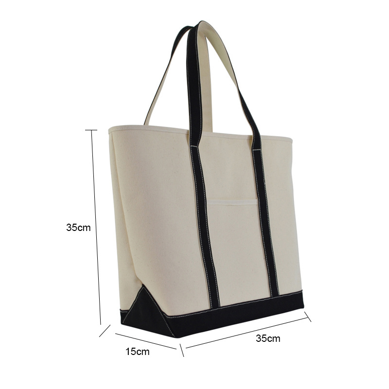 Hot sale china blank wholesale reusable thick heavy canvas grocery bag shopping extra large tote bag