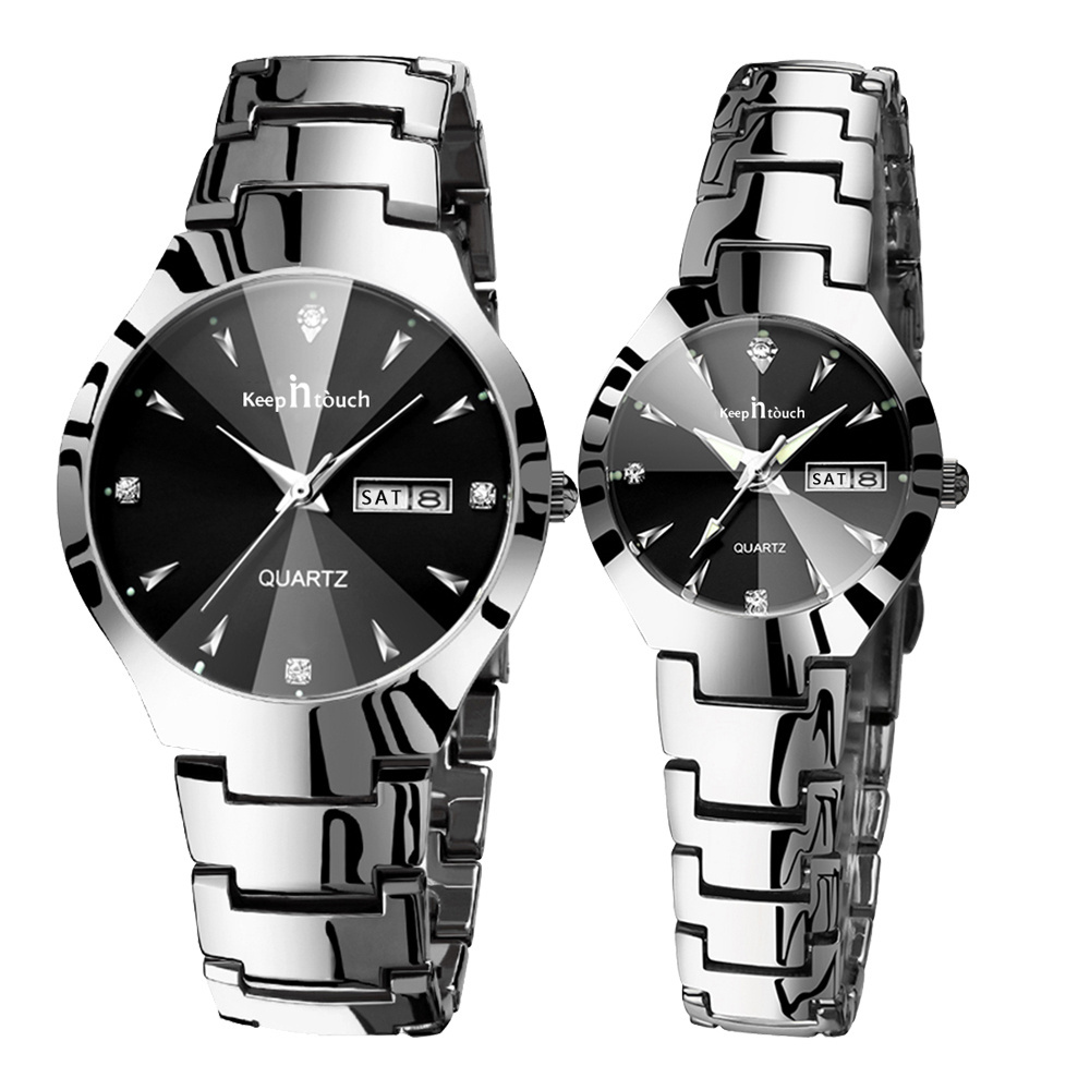 Hot gift true love couple watch stainless steel back watches