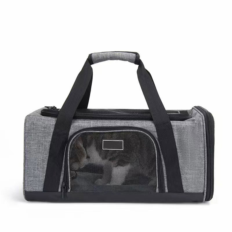 Bsci Pet Reflective Airline Approved Durable Breathable Foldable Soft Sided Mesh Outdoor Pet Dog Carrier Carrying Travel Bag