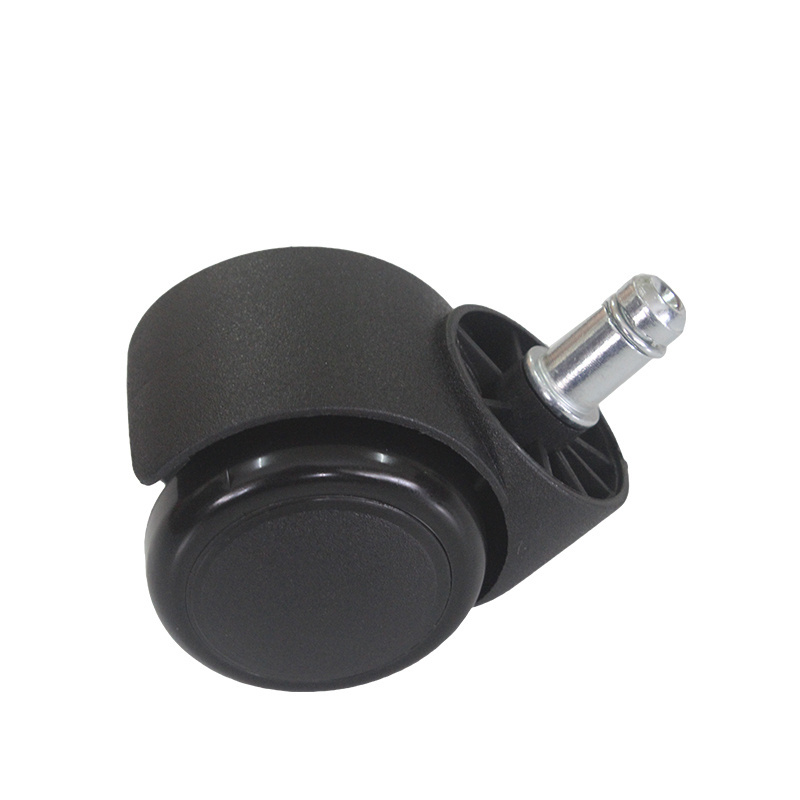 wholesale High quality 50mm grip ring stem covered office chair black PU caster without brake