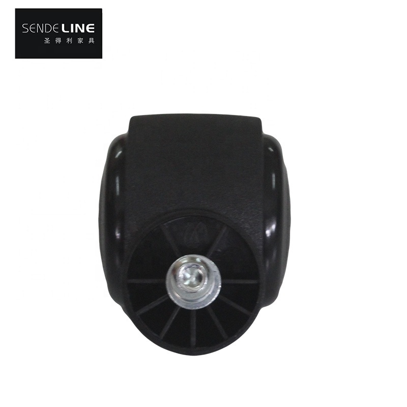 wholesale High quality 50mm grip ring stem covered office chair black PU caster without brake