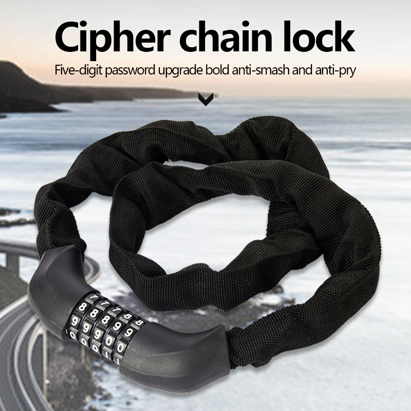 SENDE password high security hardened key customized bicycle chain lock combination bicycle lock electric bicycle lock