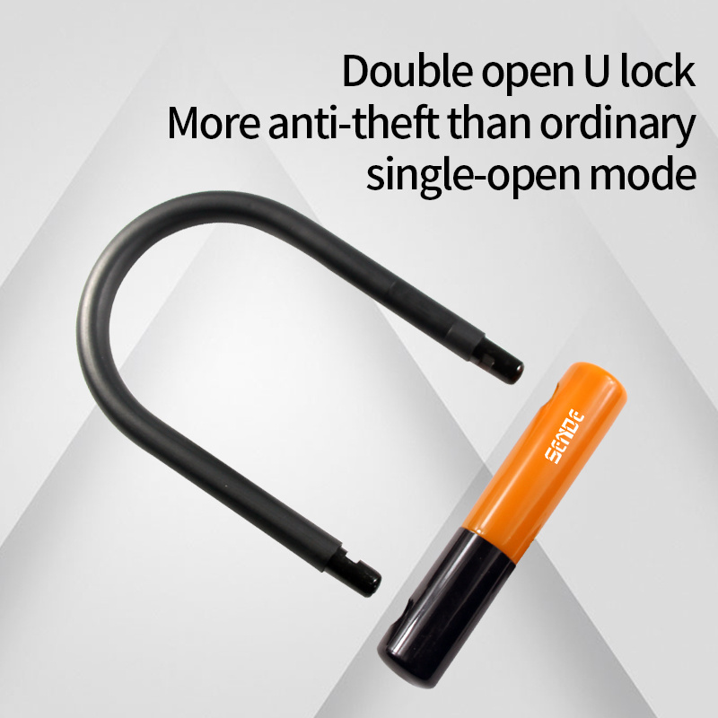 SENDE U Lock Set Bike Colored Combination Bicycle  U Lock Cable Chain Padlock Motorcycle Folding Steel PVC Material Bicycle lock