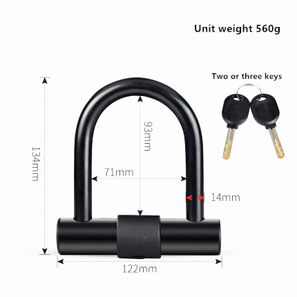 SENDE Anti Theft bike  Lock Motorcycle Electric Bike Lock U Locks For Big Tire Bike