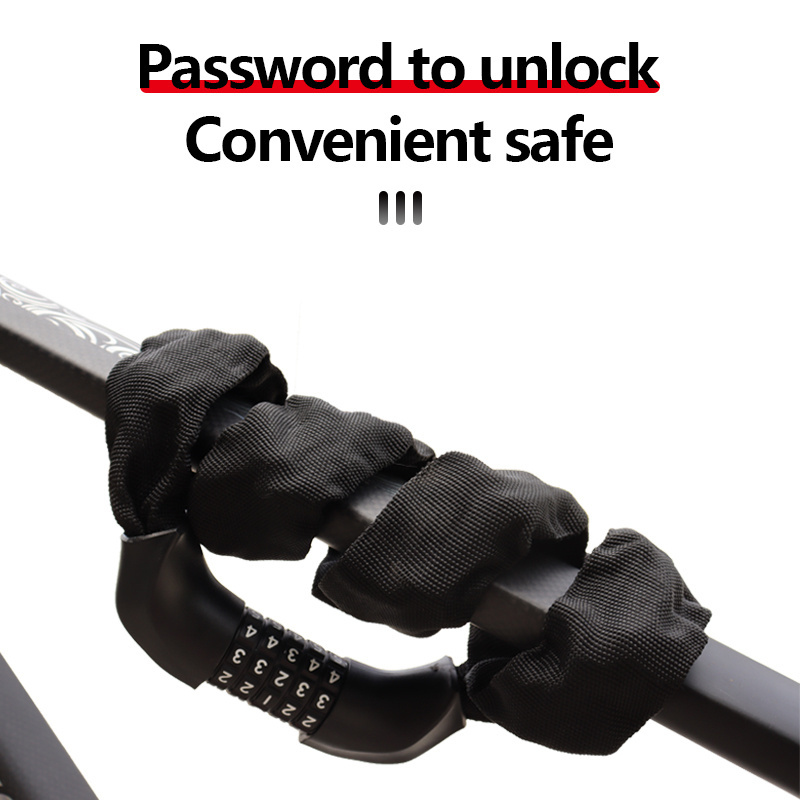 SENDE Combination chain lock 5-digit code thicker chain multifunctional anti-theft tyre lock riding motorbike bike accessories