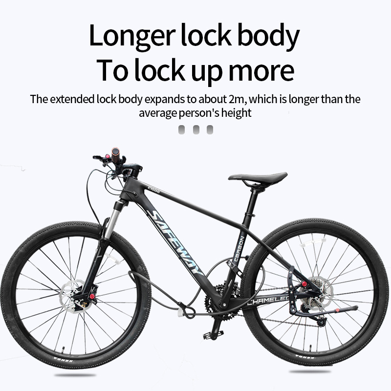 SENDE Multifunctional bicycle, Ebike, motorcycle, with anti-theft bicycle steel cable lock 2m long cycling accessories