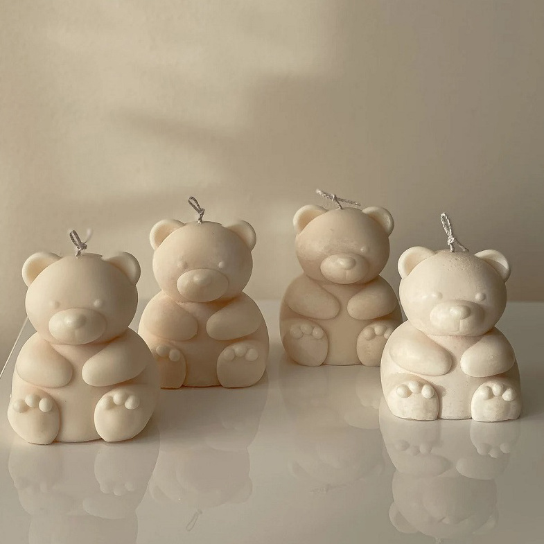 Handmade teddy bear Shaped Candle scented