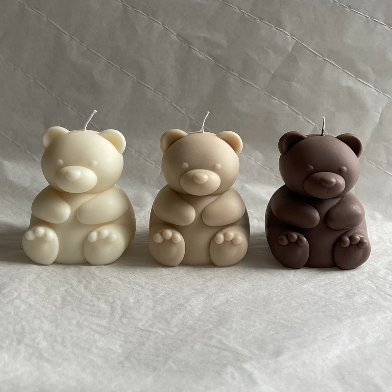 Handmade teddy bear Shaped Candle scented