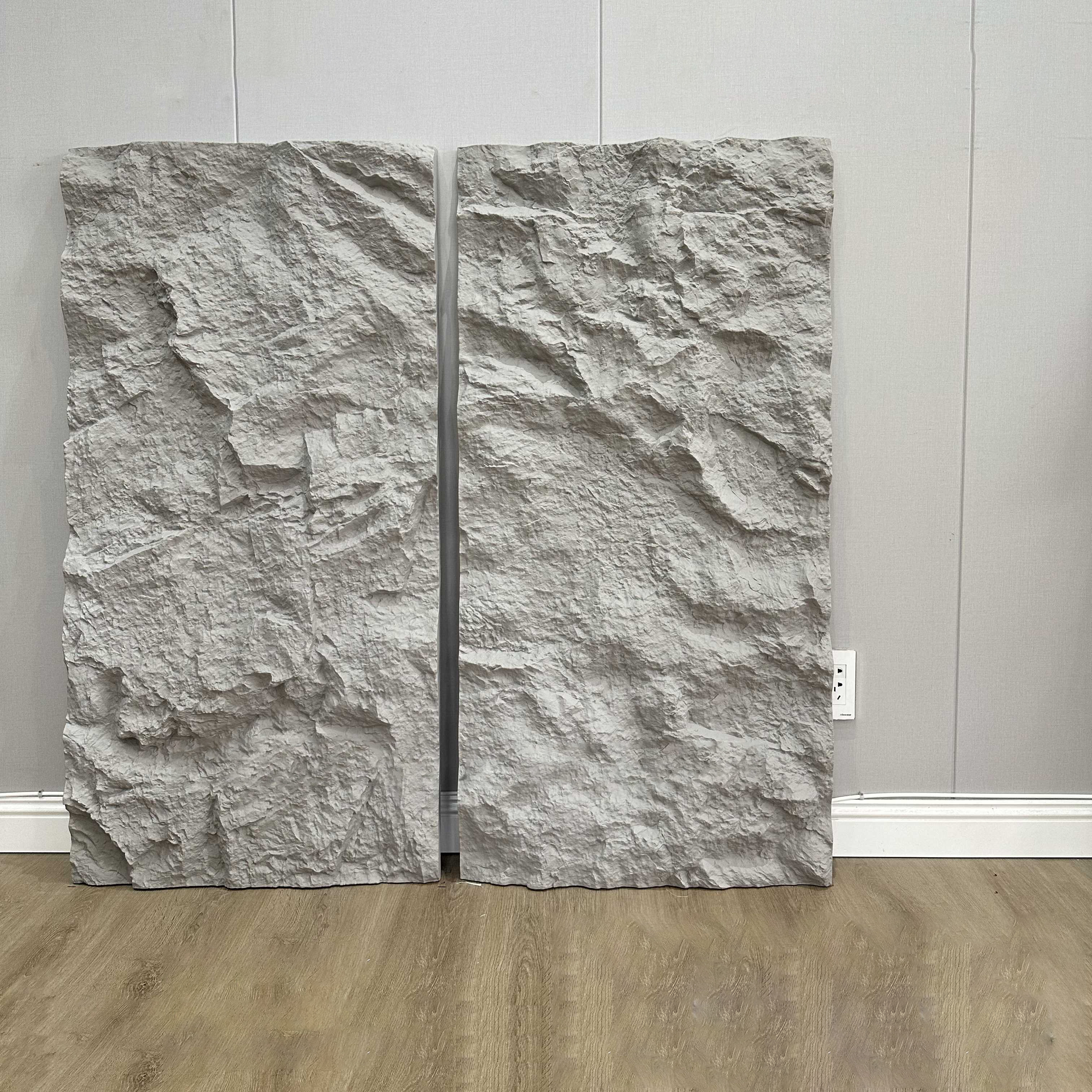 High quality pu stone 220 x120 pu foam stone panel faux pu rock stone wall panel