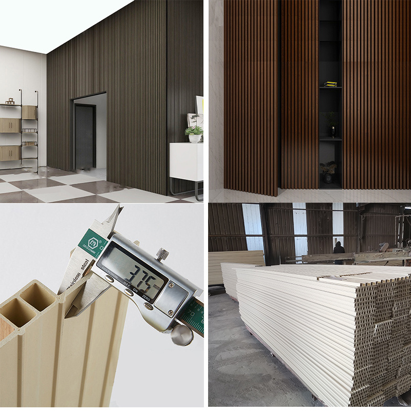 wpc louvers WaterProof interior Wood Plastic Composite Cladding Wpc Wall Panel wood alternatives veneer panel