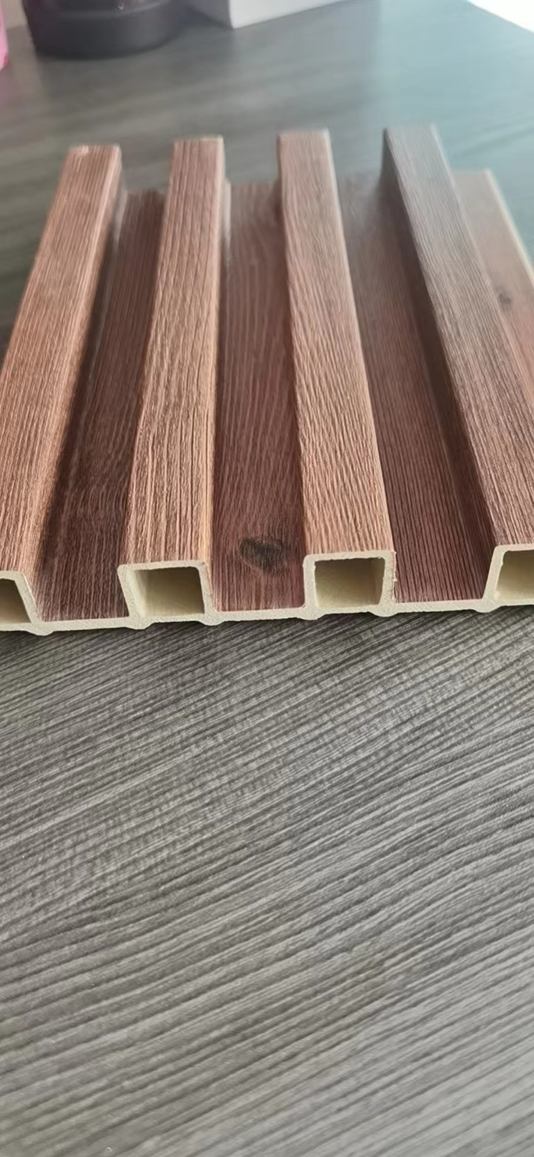 Factory Price Waterproof Eco-friendly Esay to Install plastic wooden composite covering board fluted cladding pvc wpc interior