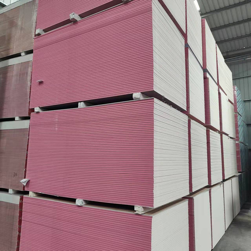 Fire Resistant Plasterboard - Raw Material Anti Moisture Flexible Unit Weight Gypsum Fiber Board