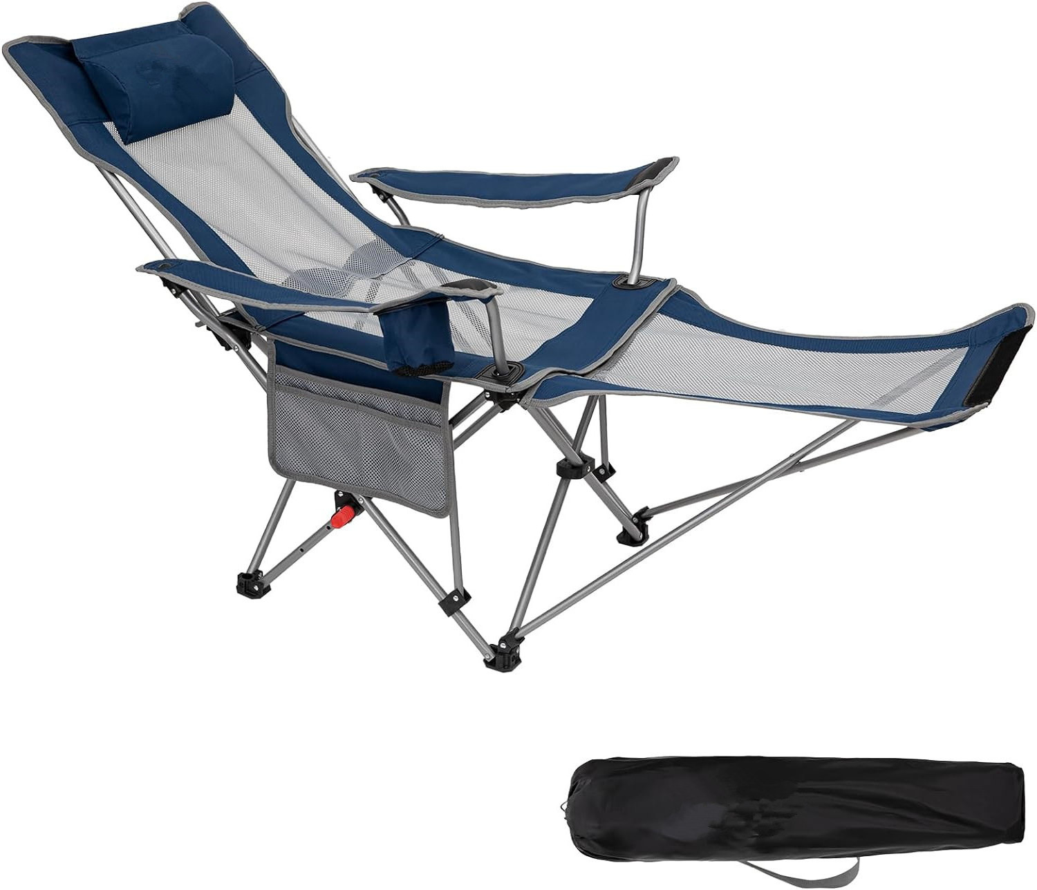 Folding Camping Outdoor Furniture High Back Recliner  Lightweight Foldable Portable Adjustable Reclining Camping Chairs