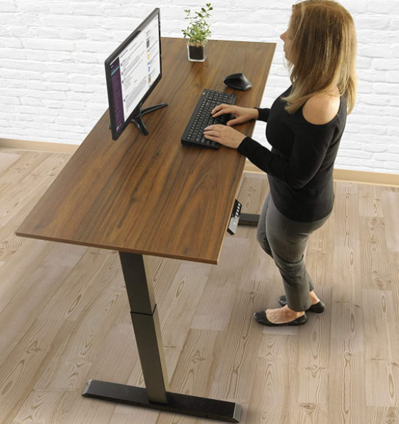 ergonomic modern home office work electric motorized steel executive height adjustable sit to standing up desk