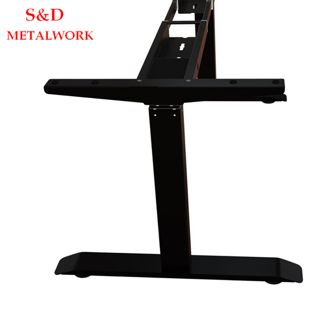 Electric L Shaped Motor Reception Height Adjustable standing Computer For Desk Dual Electric Sit Stand Desk Frame