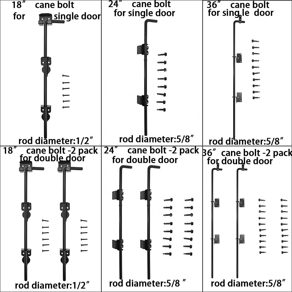 SANKINS Gate Steel Cane Bolt Latch Wooden Fence slide cane bolt drop rod bolt