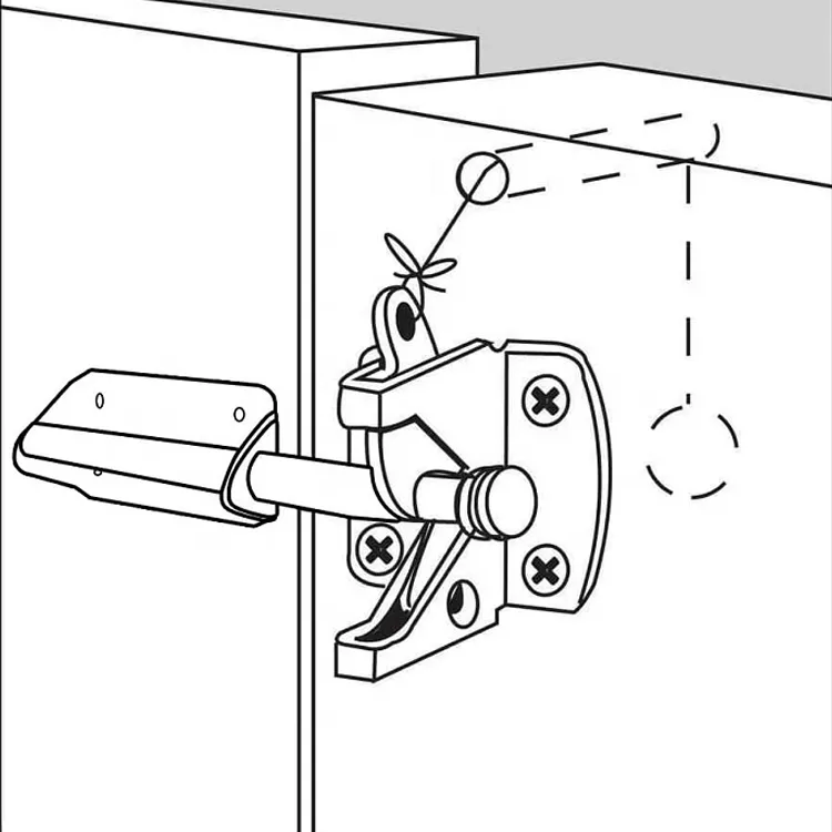 SANKINS Heavy Duty Self Locking Shed Gravity Fence Gate Latch Shed Door Safety Latch