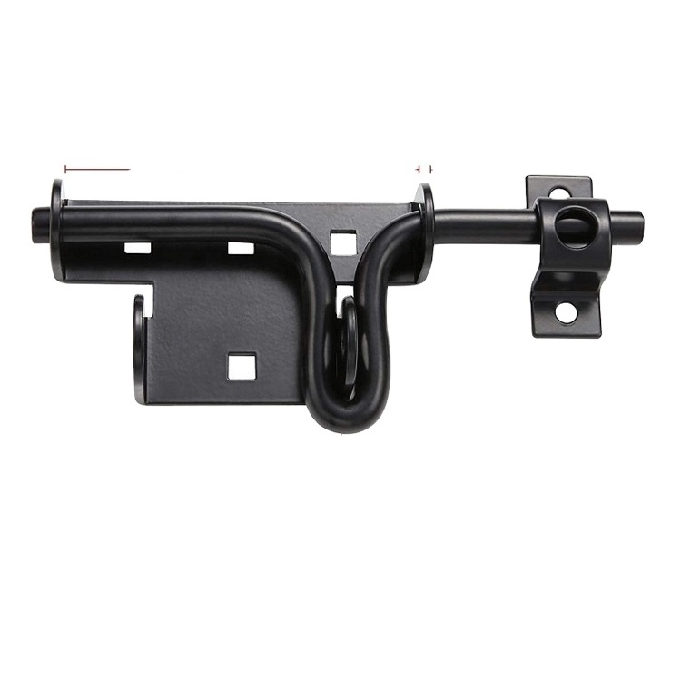 SANKINS Outdoor Heavy Duty Door Security Black Fence Gate latch Sliding Bolt Door Gate Latch