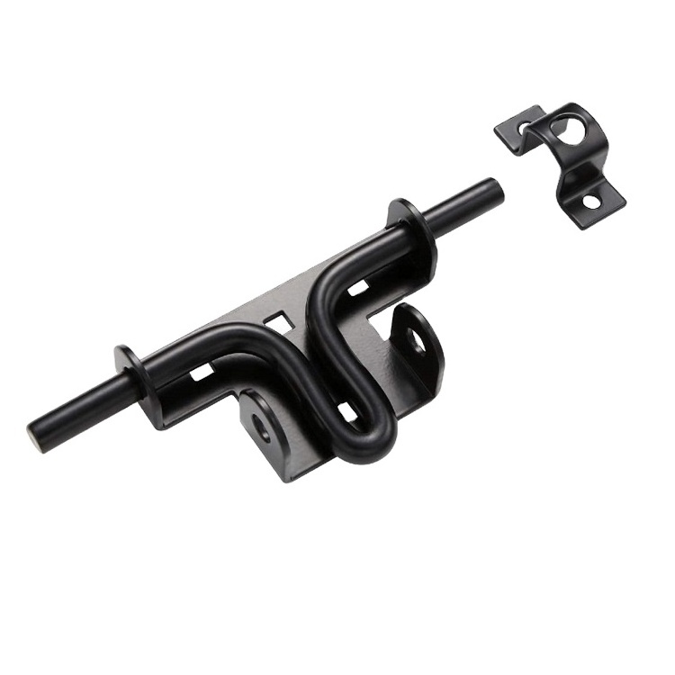 SANKINS Outdoor Heavy Duty Door Security Black Fence Gate latch Sliding Bolt Door Gate Latch