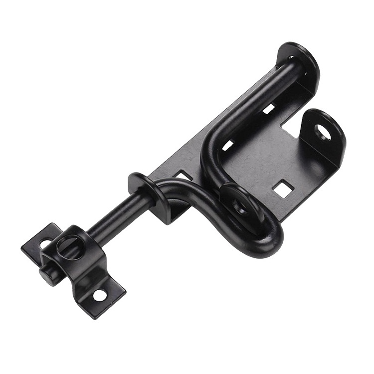 SANKINS Outdoor Heavy Duty Door Security Black Fence Gate latch Sliding Bolt Door Gate Latch