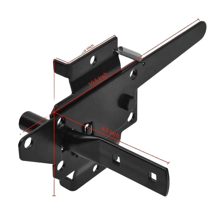 Black Finish Vinyl Fence Post Latch Standard Post Wood fence gate latch