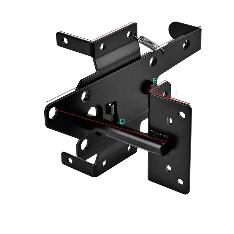 SANKINS Black Self Closing Safety Stainless Steel  Vinyl Fence Gate Latch