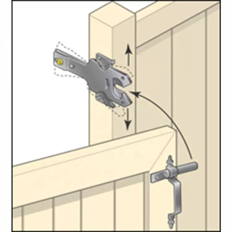 Factory Direct Contemporary Post Latch Heavy Duty Gate Latch For Vinyl Fence Automatic Lockable Post Mount Latch