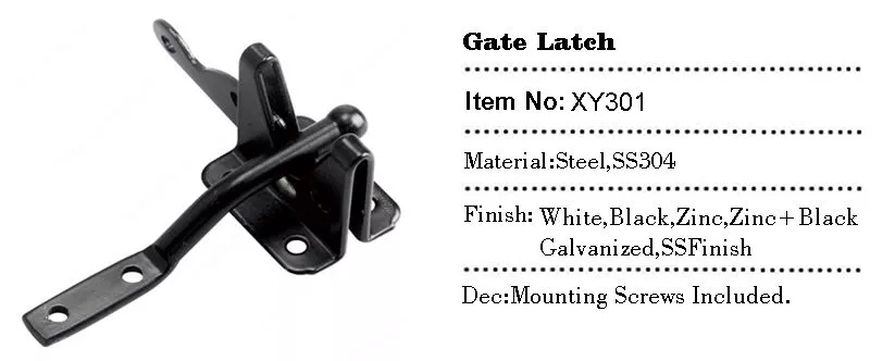 Heavy Duty Gate Latch Door Handle Hardware Kit Self-Closing Gate Latch Decorative Metal Gate Pull Handle 2 Pack T-Strap Hinges