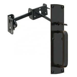 SANKINS Black Powder Coated Fence Thumb Gate  Latch Adjustable Gate Latch