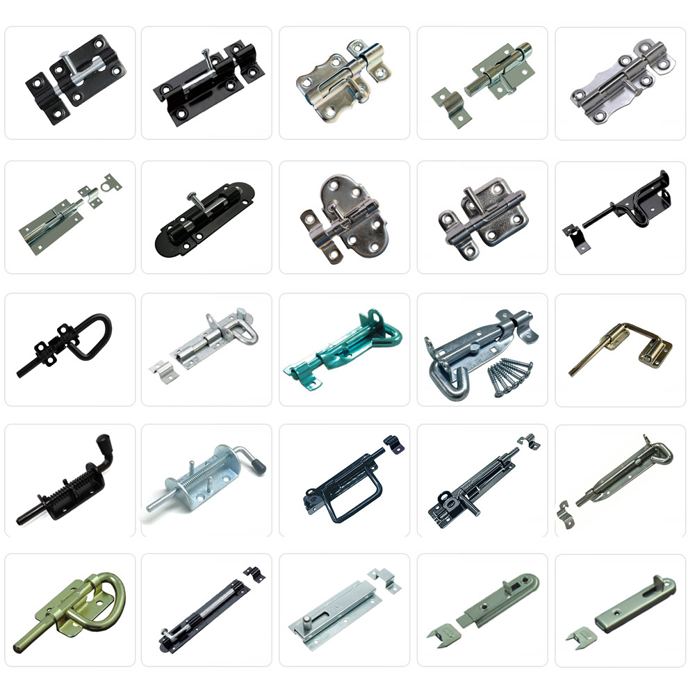 Heavy Duty Solid Gate Sliding Latch Lock Security Guard Hardware Slide Door Bolt Latch Barrel Bolt