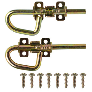 Loop Style Spring Locking Barrel Bolts Door Latch Hardware for Sheds, Gates Barn Doors Wooden Window Chicken Coops