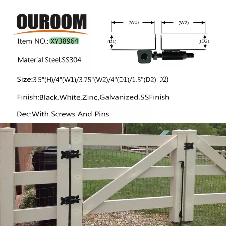 Self Closing Gate Hardware Hinges Heavy Duty for Wooden Vinyl PVC Fences