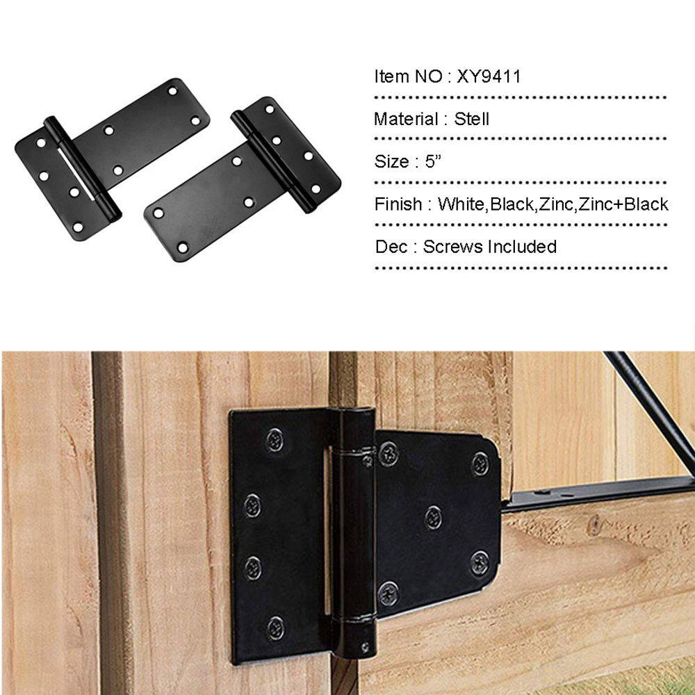 Garden Fence Hardware Accessories Wood Fence Black Metal Fence gate Kit