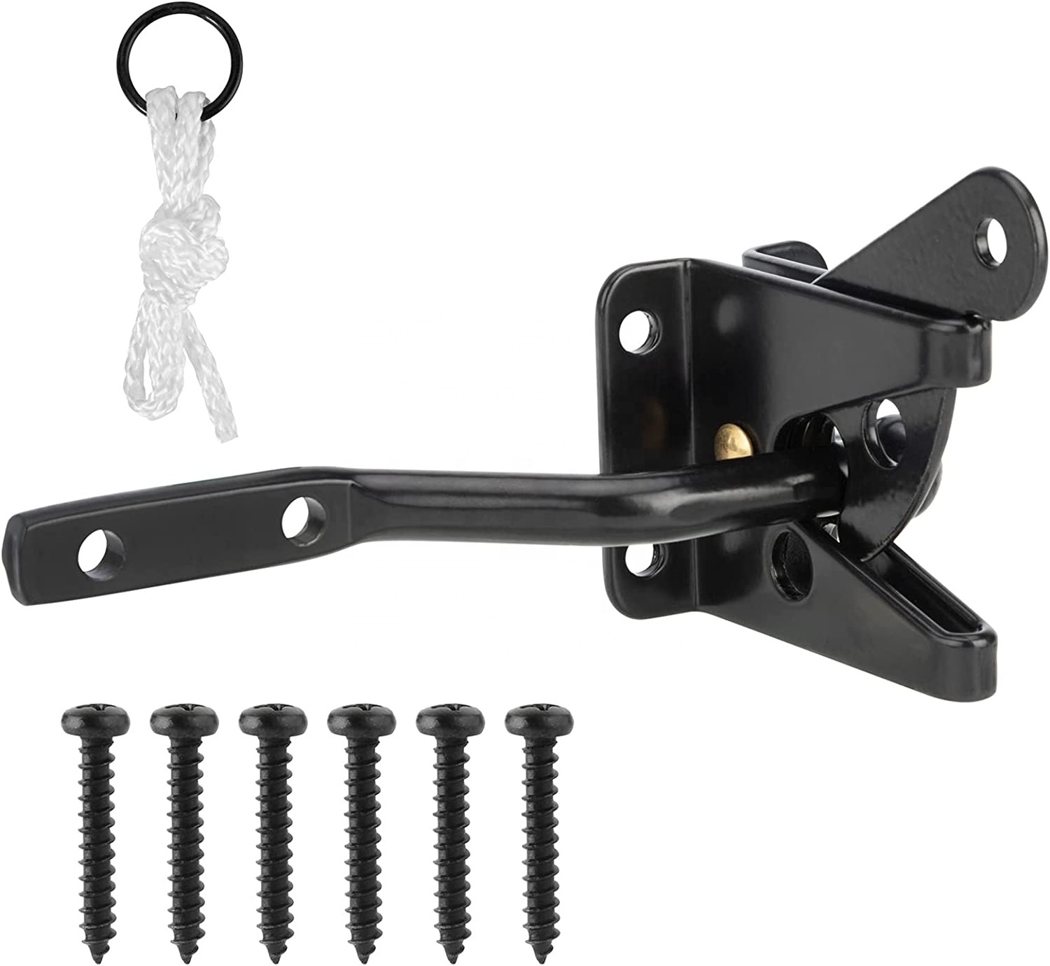 SANKINS Self Locking Gate Latch Automatic Gravity Lever Door Latches for Wooden Fence