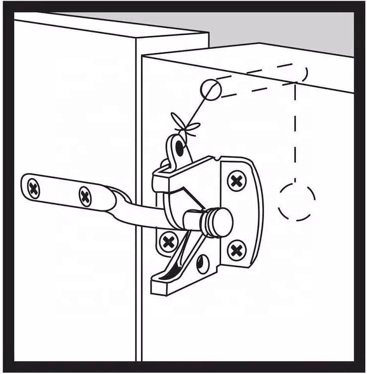 SANKINS Self Locking Gate Latch Automatic Gravity Lever Door Latches for Wooden Fence