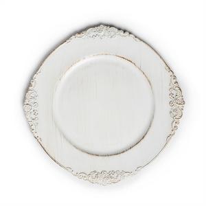 High Quality Antique Gold Rim White 13 Inch Round Charger Plates New Design Plates for Home Decoration