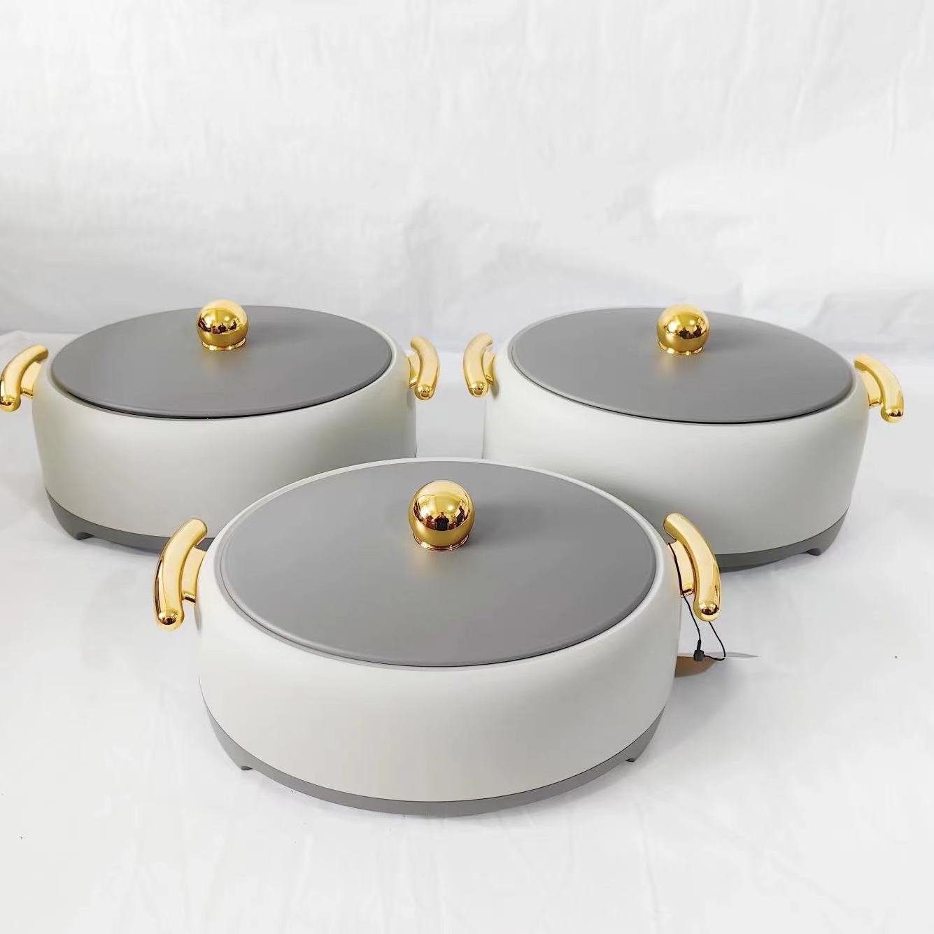 3Pcs Set Food Warmer Casserole For Stainless Steel Factory Wholesale Food Warmer Sets Thermal Hot Pot