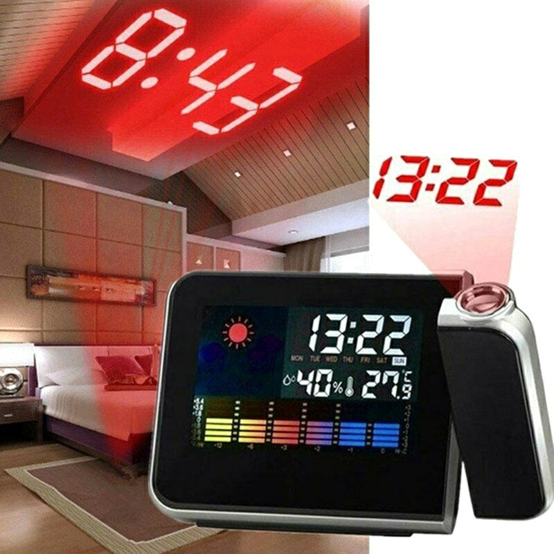 High Quality Digital Backlight Weather Forecast Alarm Clock With Time Projection for Home Appliances