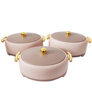 3Pcs Set Food Warmer Casserole For Stainless Steel Factory Wholesale Food Warmer Sets Thermal Hot Pot