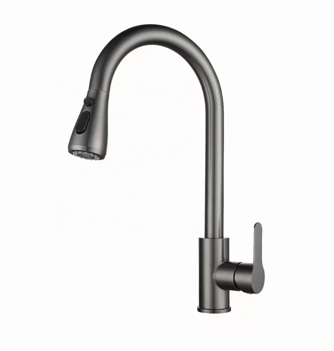 304 stainless steel gun gray black frosted cold and hot rotary drawing kitchen wash basin sink faucet