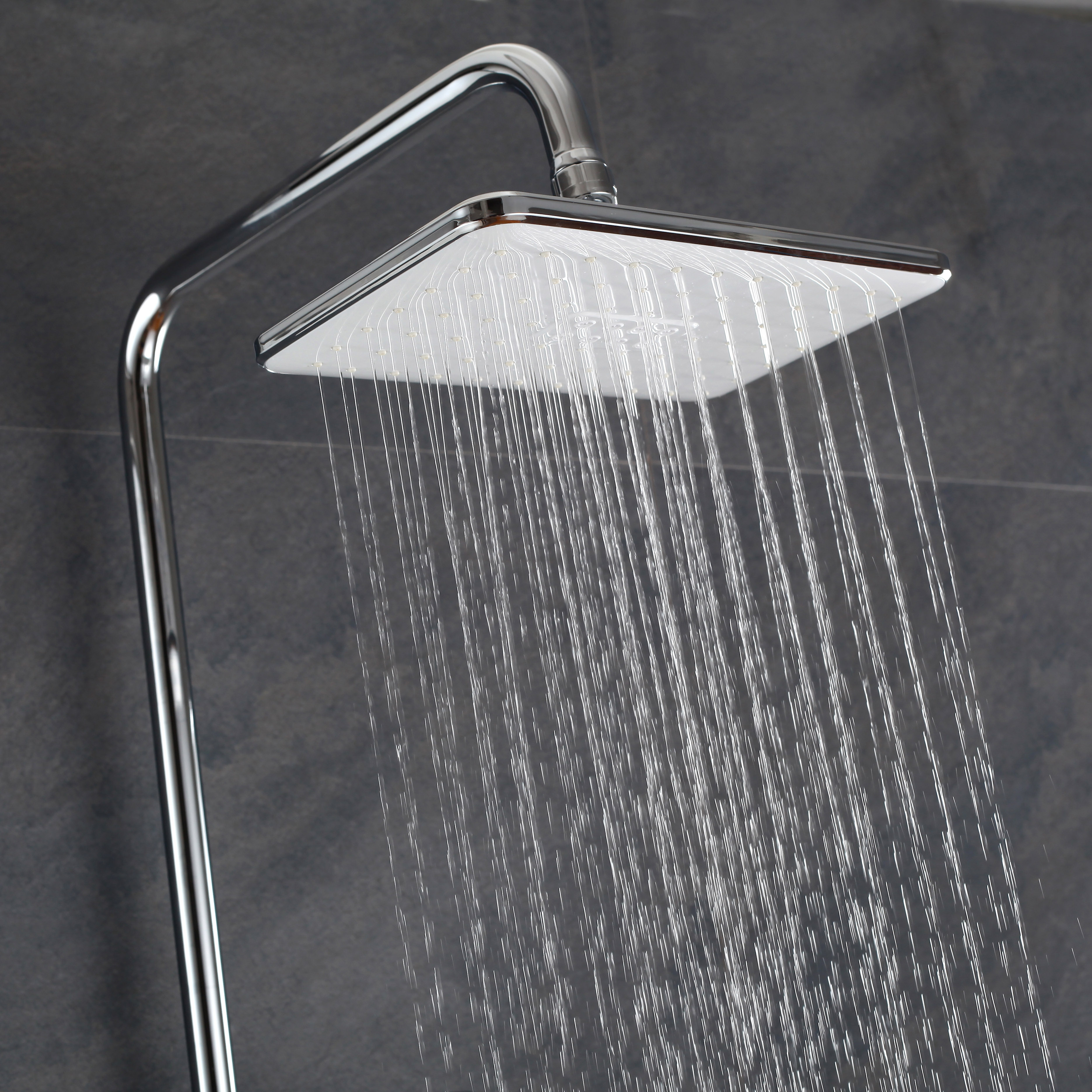 2 Handle Shower Faucet 10'' Inch Rain Shower Head Tub Faucet 3 Function Shower Set