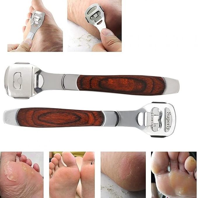 Foot Scraper Callus Corn Hard Skin Remover Stainless Steel Dead Skin Shaver Foot Pedicure Kit