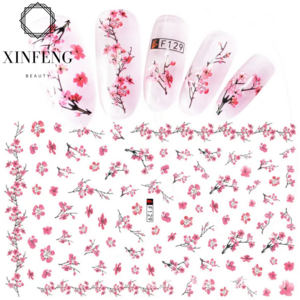 Wholesale Cherry Blossoms Nail Art Japanese Tree Sakura Nail Decals