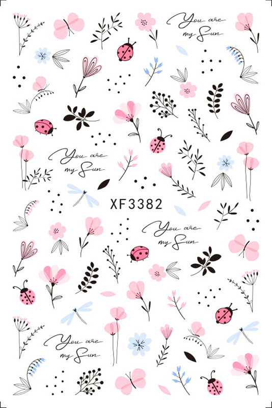 Wholesale Cherry Blossoms Nail Art Japanese Tree Sakura Nail Decals