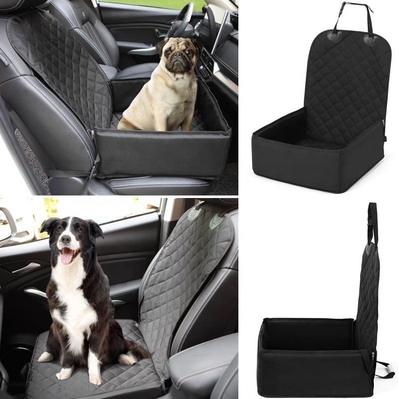 Pet Front Seat Cover, Dog Booster Seat & Car Front Seat Cover 2-in-1 Dual Use for Small to Medium-Sized Dogs