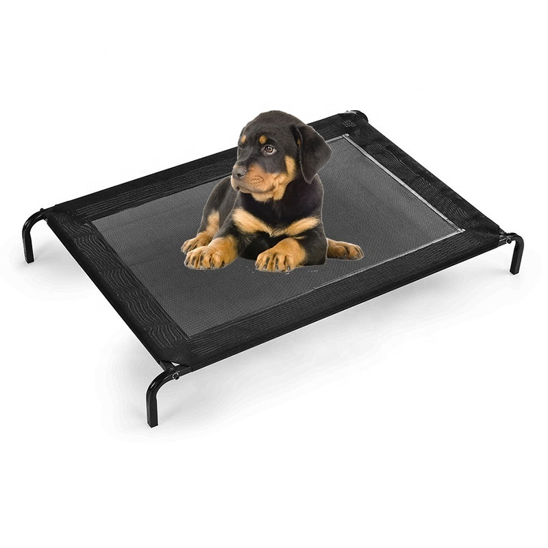 Elevated Dog Bed Cot Portable Indoor Outdoor Pet Hammock Bed with Skid-Resistant Feet Frame with Breathable Mesh Dog Cat Cot