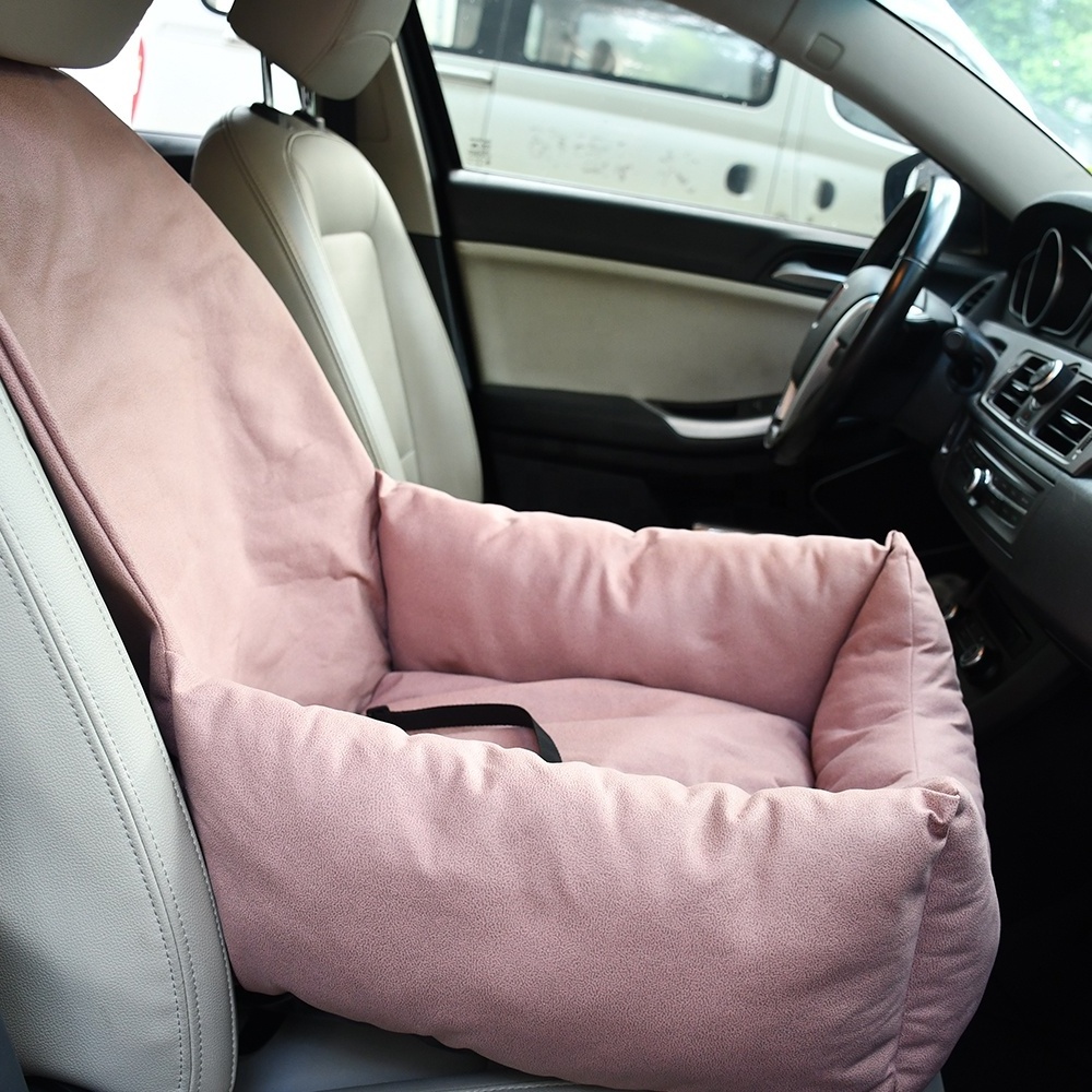 Dog Car Seat Booster Bed Waterproof Dog Booster Seat for Car with Storage Pockets